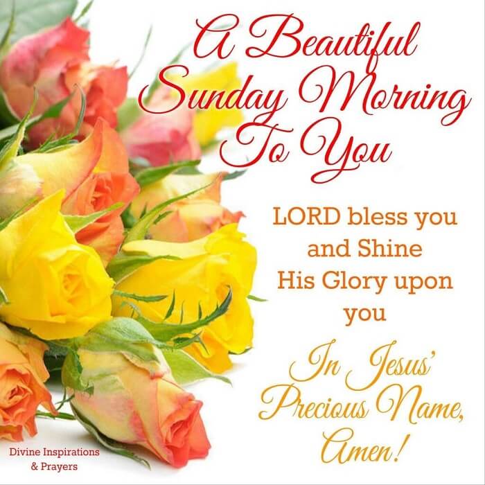 Sunday Morning Blessings Image.