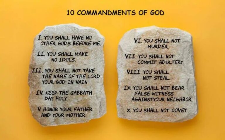 The 10 Commandments of God.